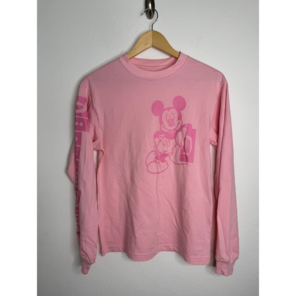 Disneyland Womens Long Sleeve Top Tshirt Mickey Mouse Pink Size XS